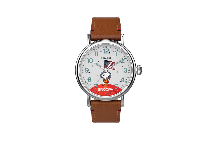 timex x peanuts snoopy in space watches astronaut dog leather strap