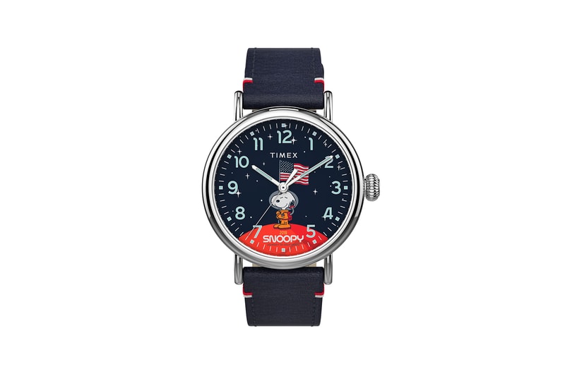 timex x peanuts snoopy in space watches astronaut dog leather strap