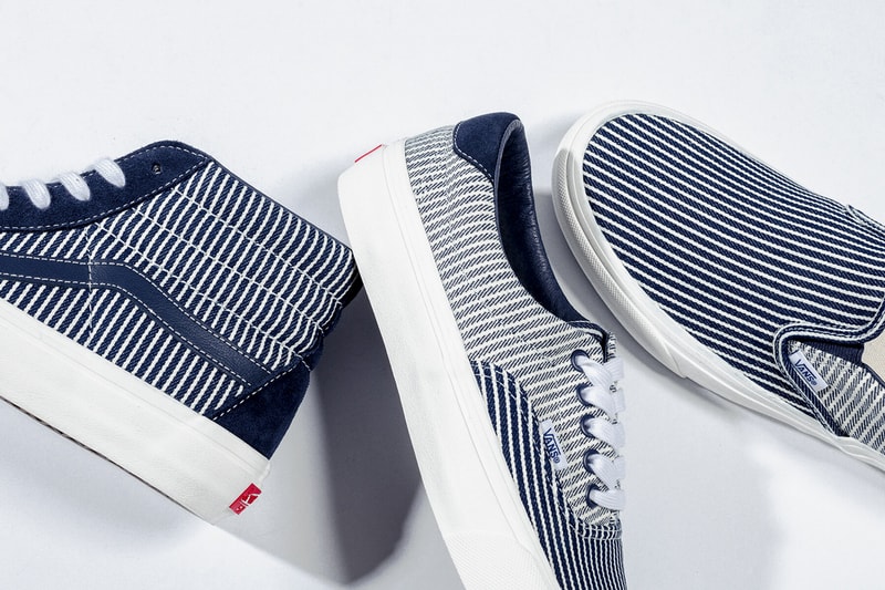 Vans Mt. Vernon Denim Pack Sk8 Hi Slip On Era 59 Blue White
