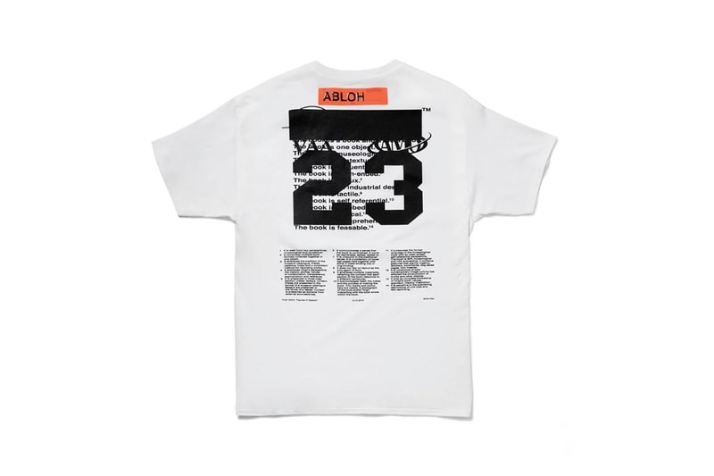 virgil abloh tshirt capsule mca chicago figures of speech exhibition champion fashion designer clothes