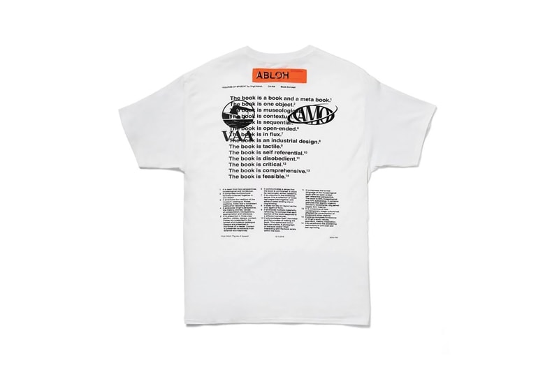 virgil abloh tshirt capsule mca chicago figures of speech exhibition champion fashion designer clothes
