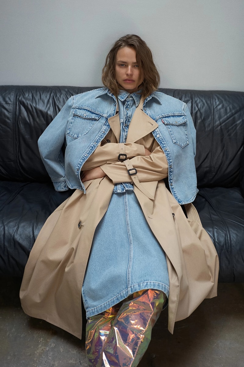 wardrobe.nyc levi's collab denim release 04 trench coat jacket