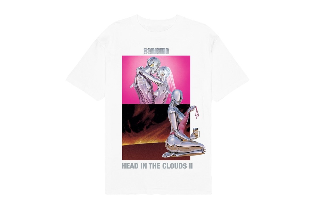 88rising hajime sorayama head in the clouds ii album collaboration sexy robot t-shirts sweatshirts hoodies joji higher brothers