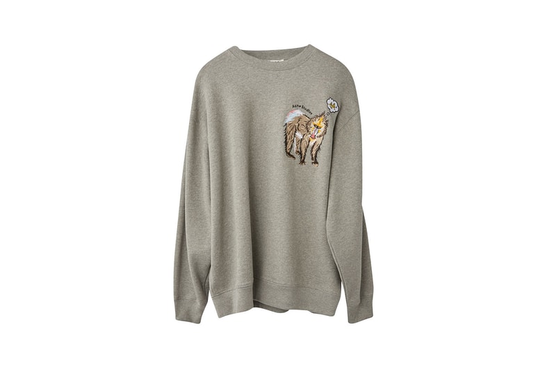 acne studios animal embroidery unisex collection fall winter sweatshirts hoodies scarves 