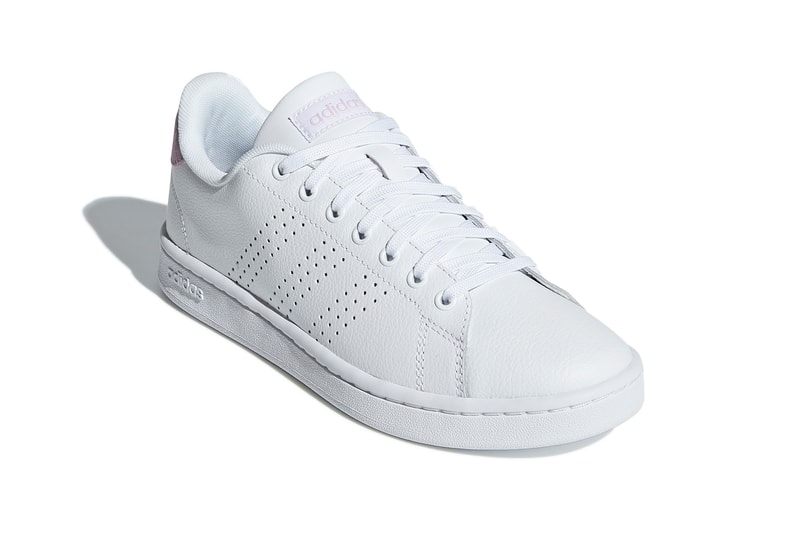 adidas advantage sneakers pink white