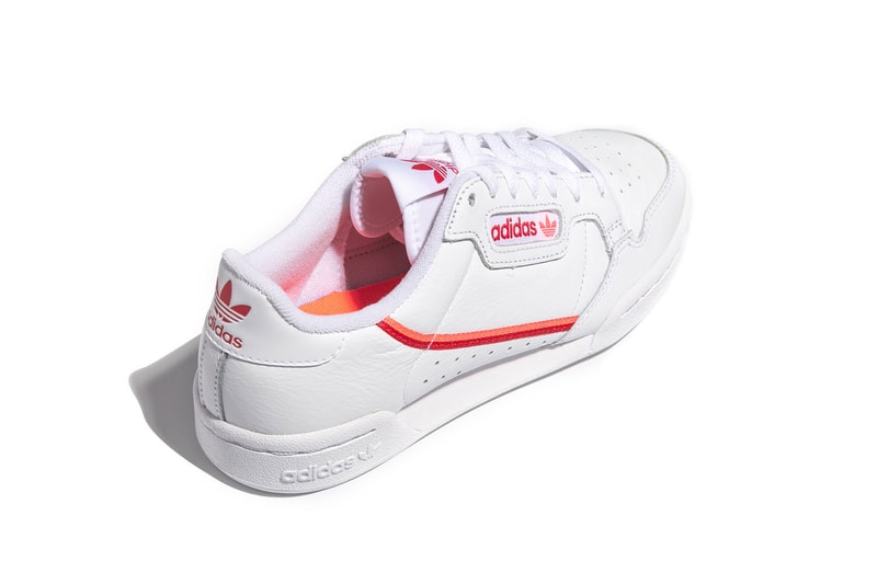 adidas originals continental 80 womens sneakers flared red orange vintage tennis 