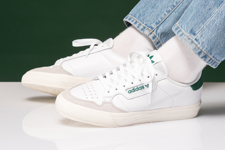 adidas gazelle silver green womens Adidas Mens Continental Vulc Sneakers White/Navy main image 1