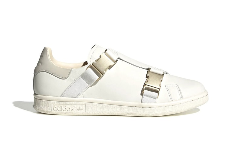adidas originals stan smith gold buckle white running off raw sneakers shoes minimalist