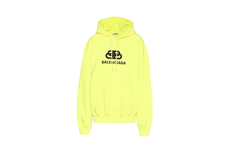 balencaiga neon lego cotton hoodie lime black yellow highlighter bright vibrant cozy