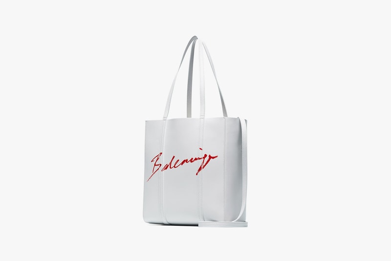 balenciaga white extra small everyday lipstick tote bag designer fashion leather