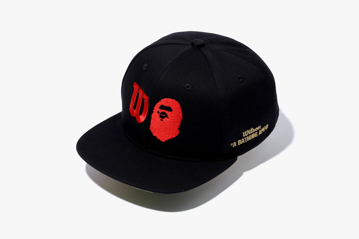 bape wilson tennis us open collaboration racket balls t-shirts caps visors headbands 