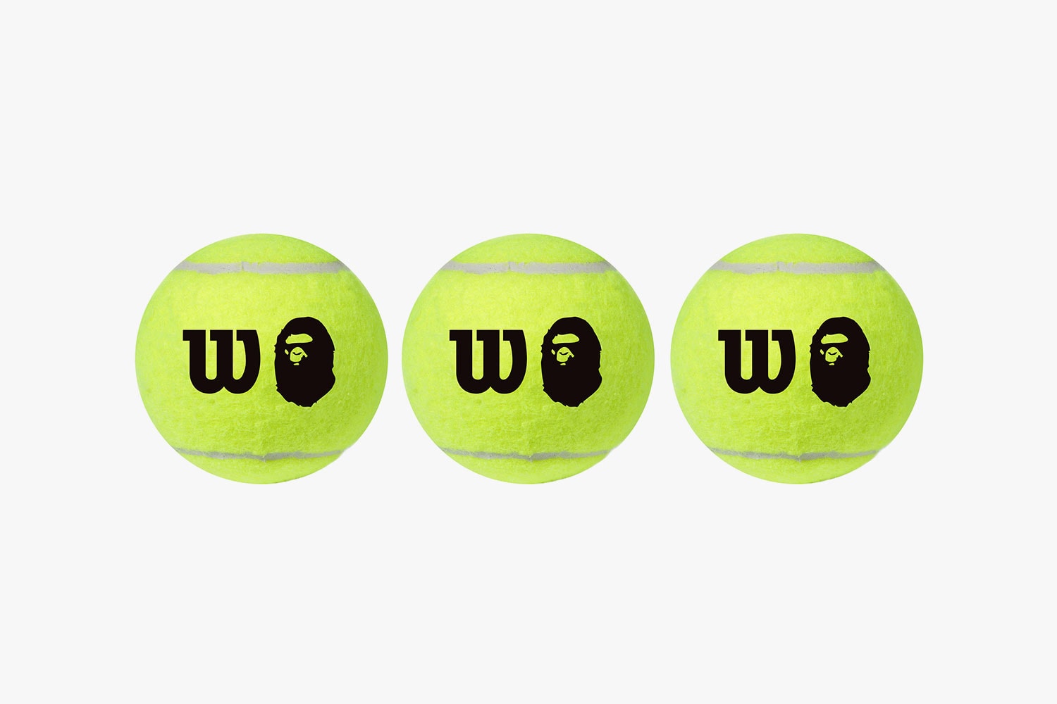 bape wilson tennis us open collaboration racket balls t-shirts caps visors headbands 