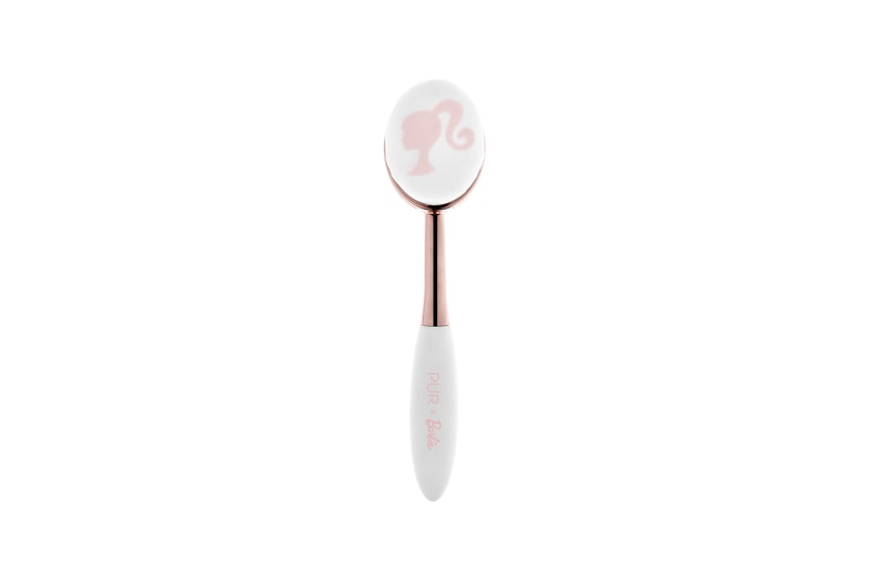 barbie pur cosmetics makeup beauty collection collaboration eyeshadow pallette lip gloss lip sticks makeup brush highlighter sparkle sparkly glitter matte hot pink face mask
