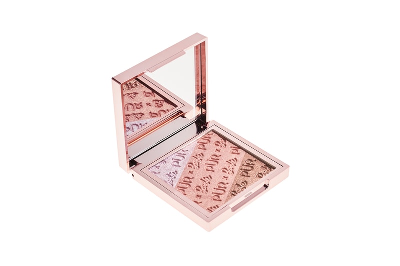 barbie pur cosmetics makeup beauty collection collaboration eyeshadow pallette lip gloss lip sticks makeup brush highlighter sparkle sparkly glitter matte hot pink face mask