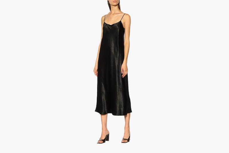 best black slip dress