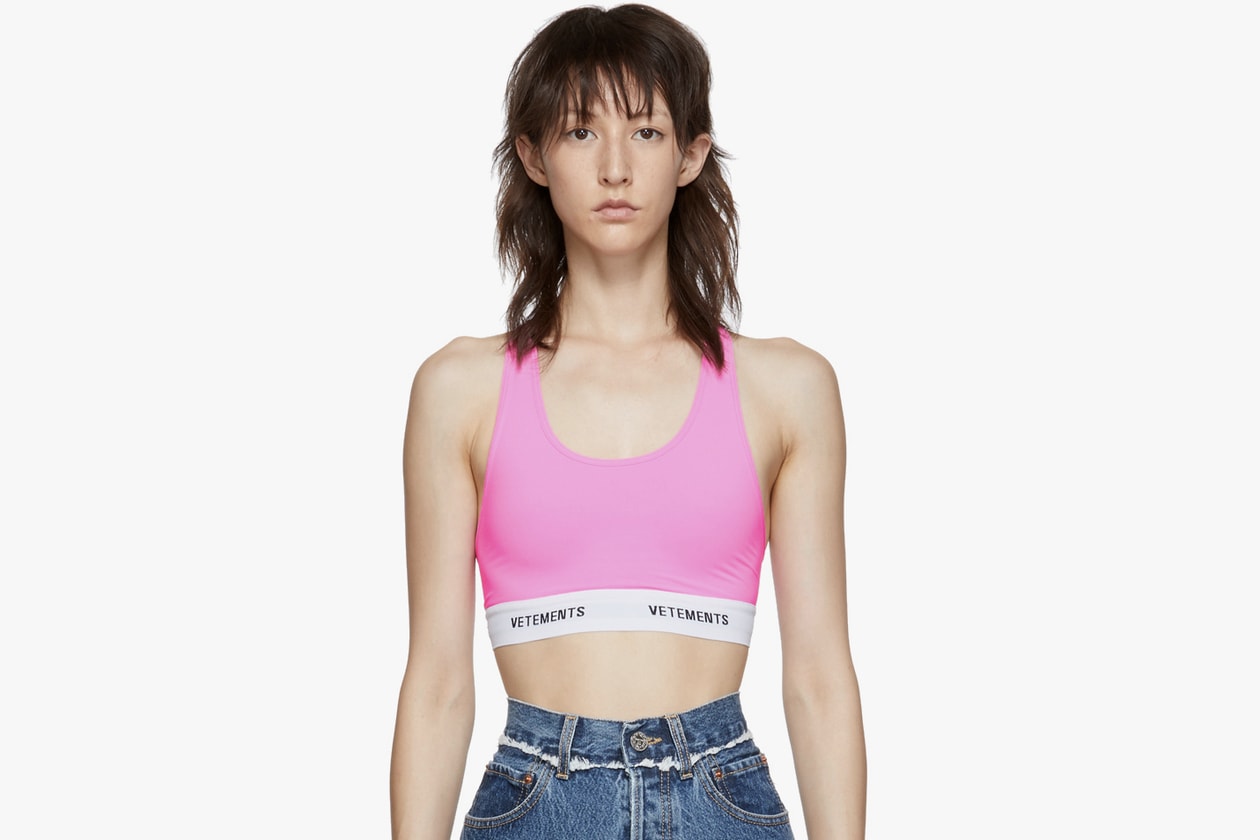 Palm Angels One-shoulder Jersey Sports Bra in Pink
