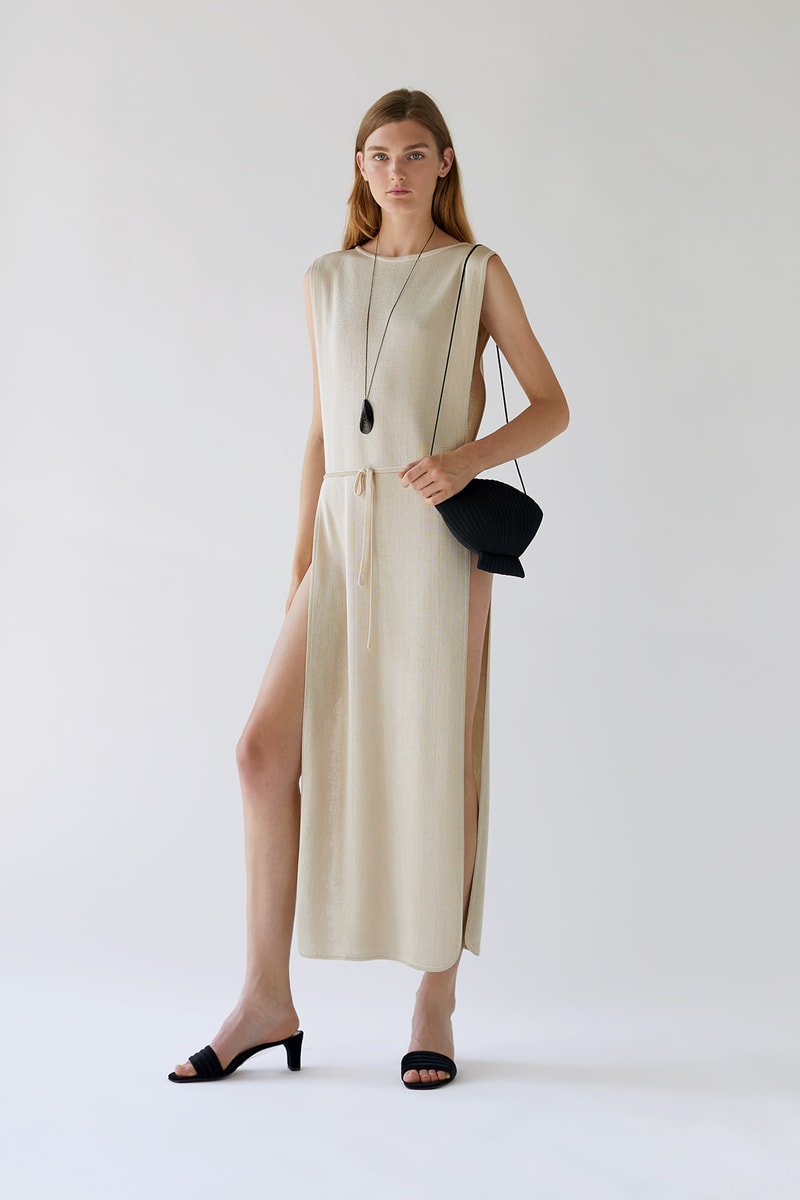 bevza spring summer lookbook beige cream dress