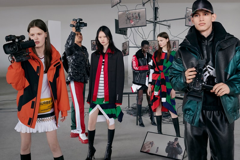 burberry fall winter campaign 2019 video camera orange jacket yellow fanny pack bag