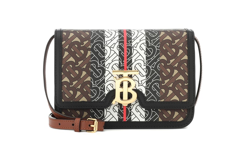 burberry monogram tb leather designer bag riccardo tisci brown black white