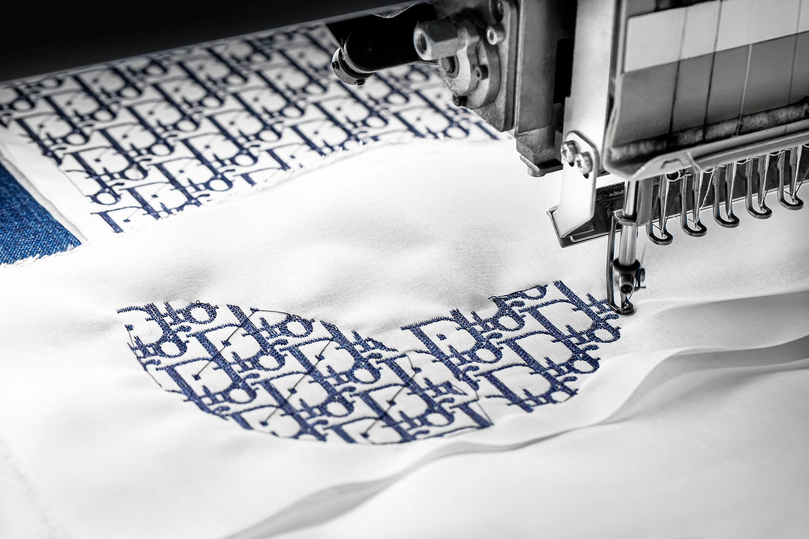 dior saddle bag how its made embroidered denim monogram blue stitching gold hardware