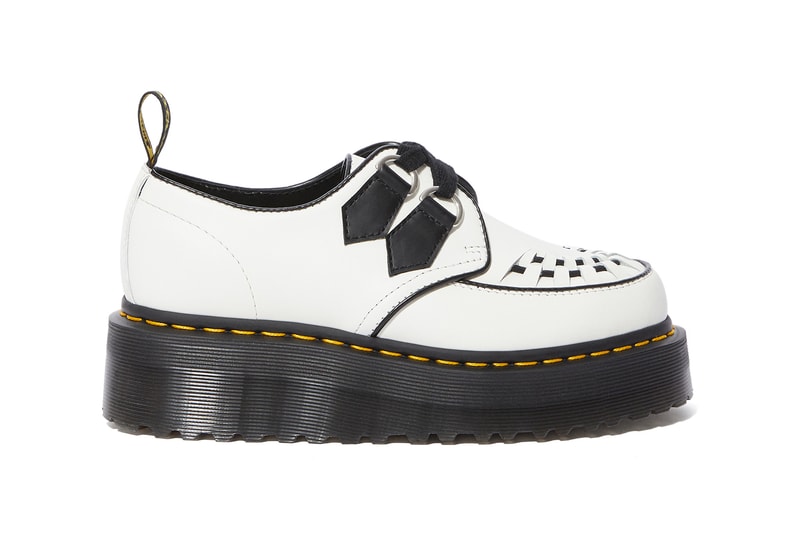 dr martens quad creeper sidney platform shoes white