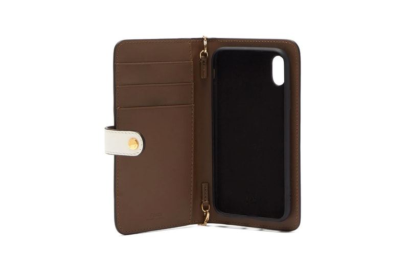 fendi iphone x phone case cross body bag wallet designer accessories leather white black