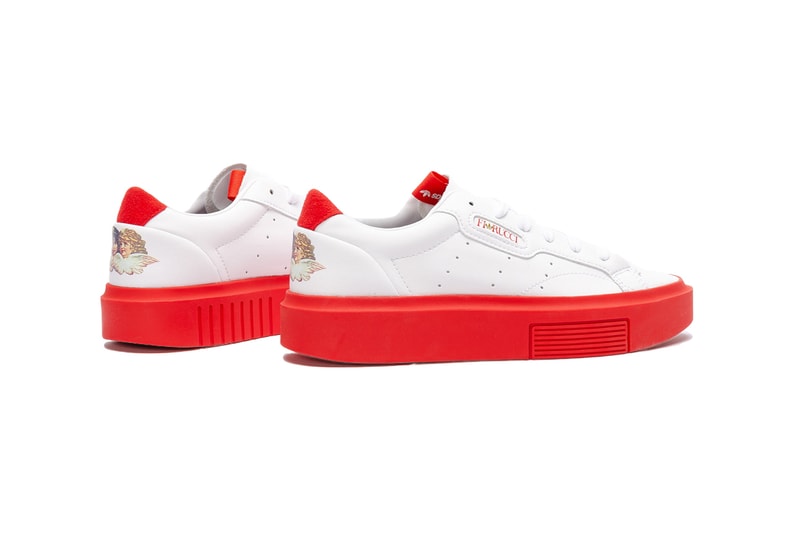 adidas originals fiorucci super sleek red white sneaker collaboration