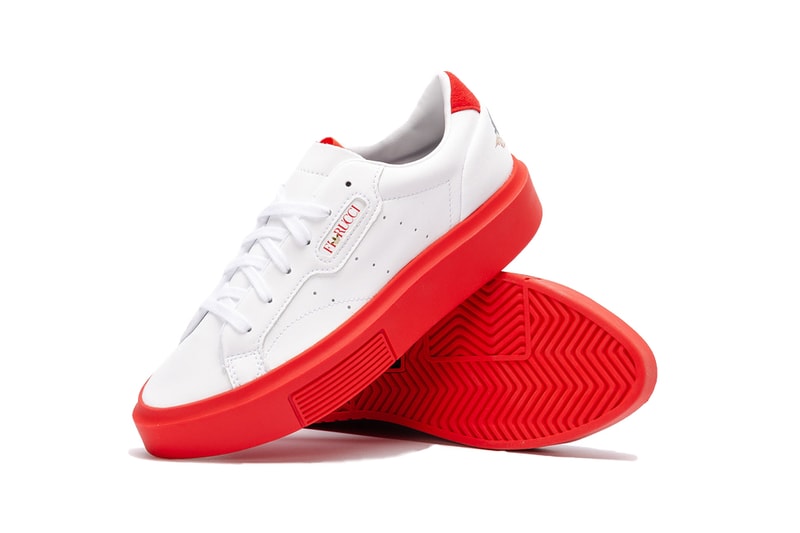 adidas originals fiorucci super sleek red white sneaker collaboration