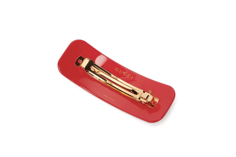 Gucci Rhinestone Logo Hairclip in Red | Hypebae display picture 1