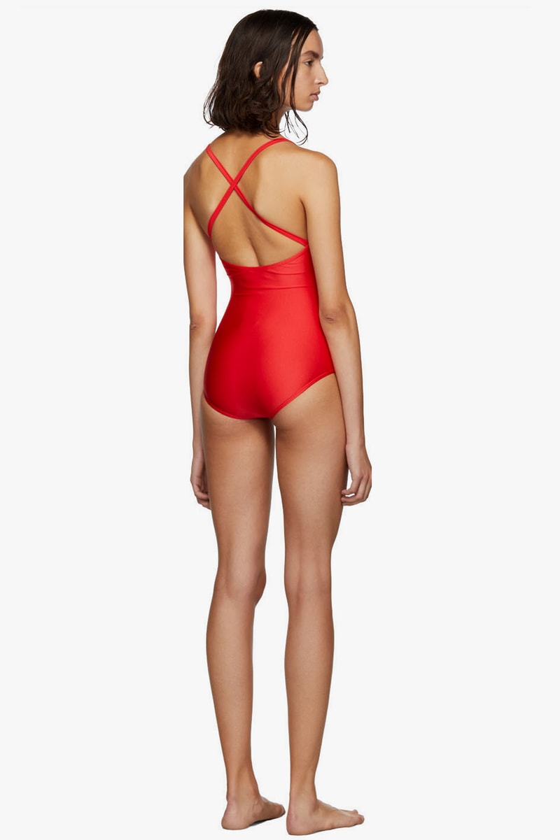 Gucci Sparkling Logo Swimsuit Red Black