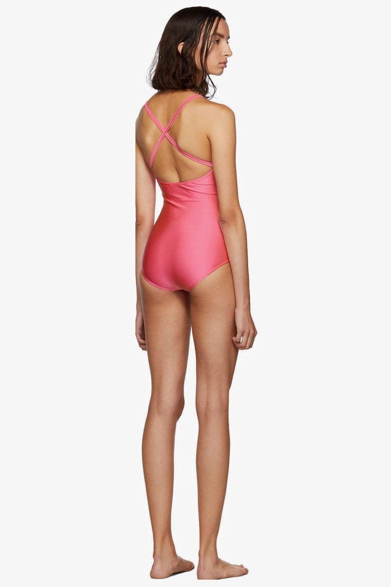 Gucci Sparkling Logo Swimsuit Pink Black