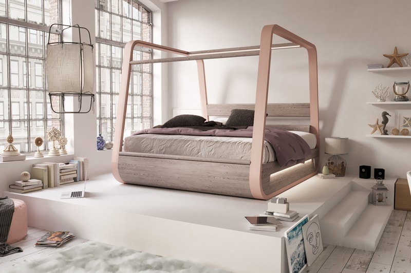 hibed hi-interiors smart bed sleep speakers projector screen luxurious furniture home technology