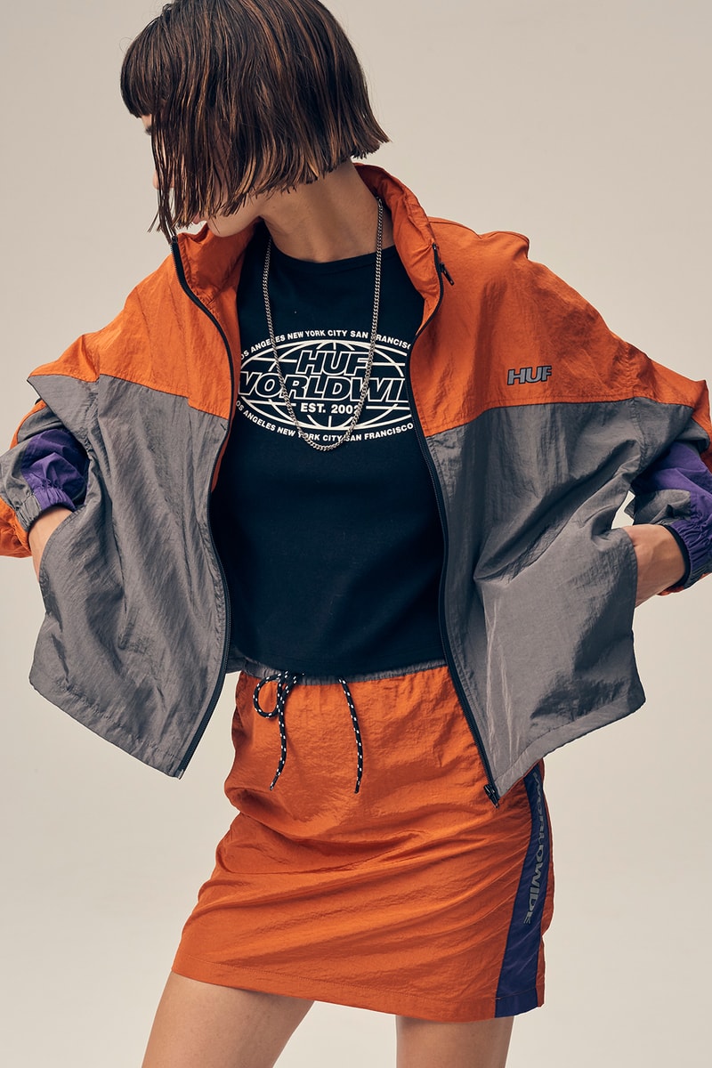 huf womens collection fall lookbook denim jackets coats jumpsuits sweaters skirts pants clothes fashion 