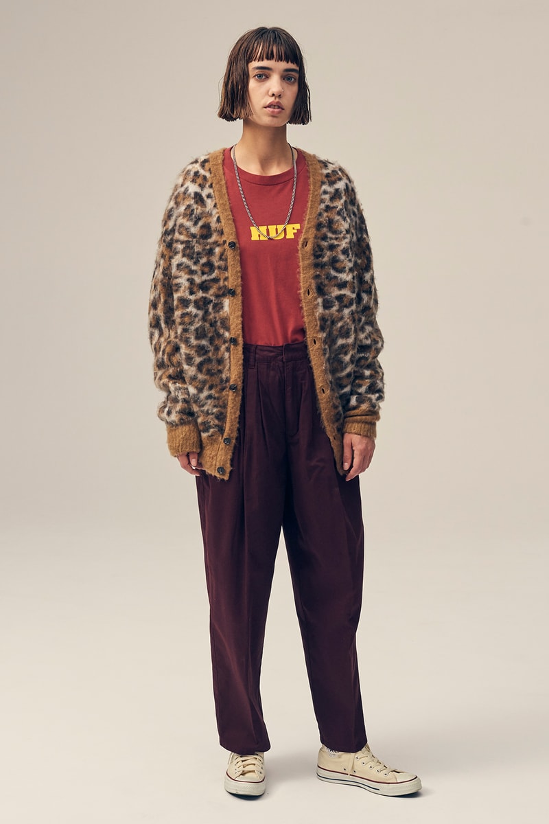 huf womens collection fall lookbook denim jackets coats jumpsuits sweaters skirts pants clothes fashion 
