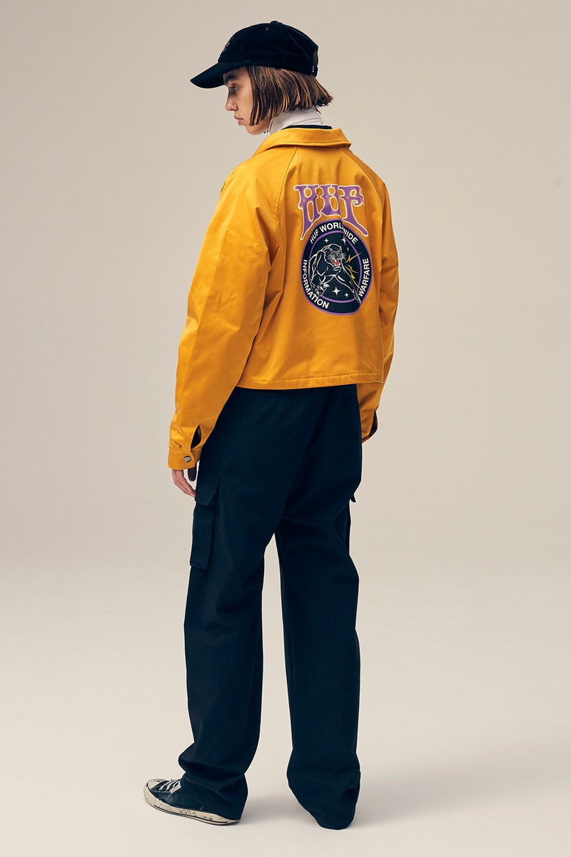 huf womens collection fall lookbook denim jackets coats jumpsuits sweaters skirts pants clothes fashion 
