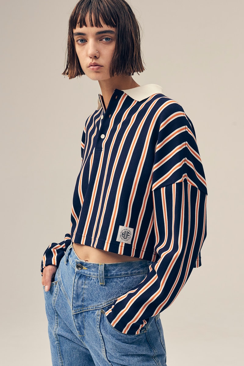 huf womens collection fall lookbook denim jackets coats jumpsuits sweaters skirts pants clothes fashion 