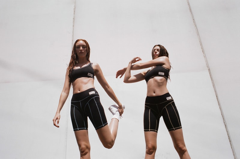 jessie andrews basic sport activewear lookbook sports bra biker shorts