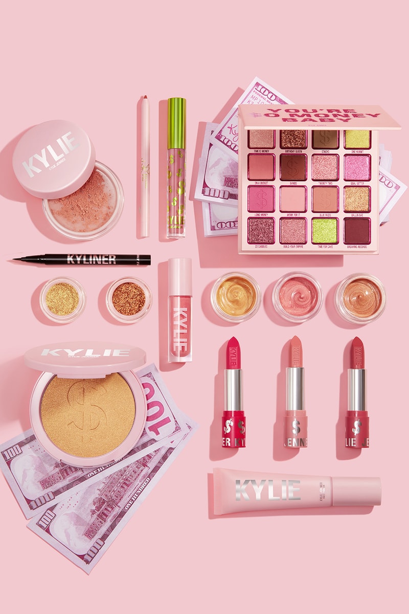 kyle jenner makeup birthday collection lipstick highlighter eyeshadow