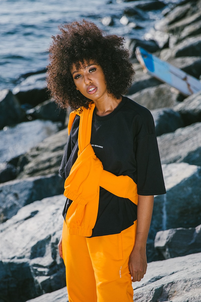 les benjamins essentials collection hoodies sweatpants sweatsuits lookbook ocean beach rocks sky