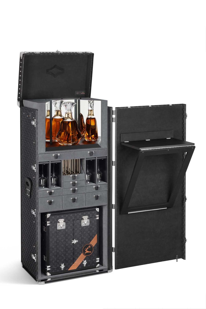 Louis Vuitton Luxury Monogram Trunk Collection Makeup Case Sneaker Storage Drink Bar Tea Set Cake LV Interior Homeware 