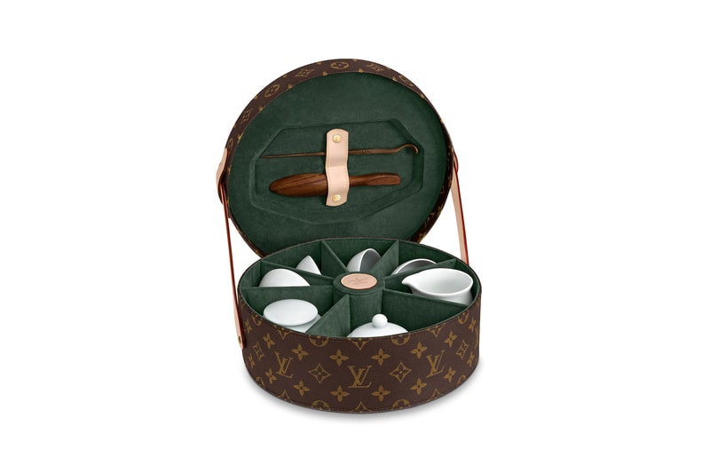 Louis Vuitton Luxury Monogram Trunk Collection Makeup Case Sneaker Storage Drink Bar Tea Set Cake LV Interior Homeware 