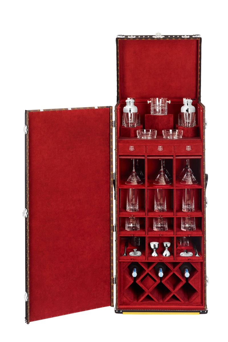 Louis Vuitton Luxury Monogram Trunk Collection Makeup Case Sneaker Storage Drink Bar Tea Set Cake LV Interior Homeware 