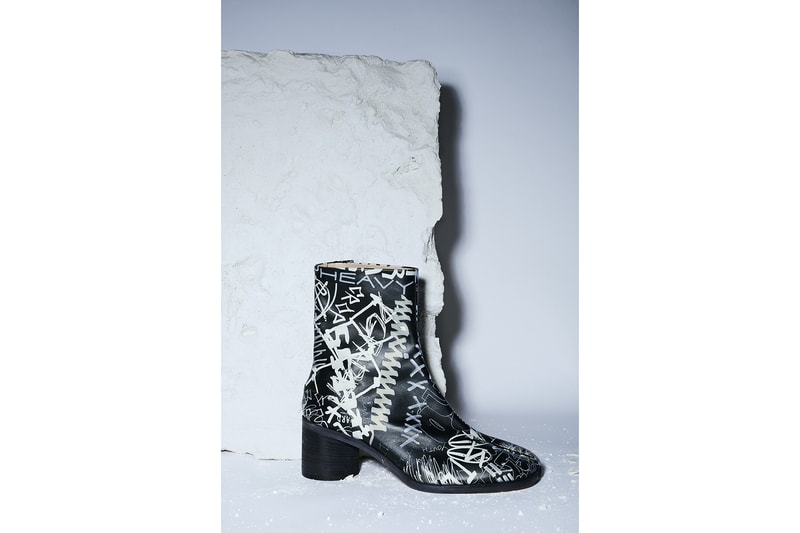 maison margiela collection graffiti womens mens boots tabi shoes designer