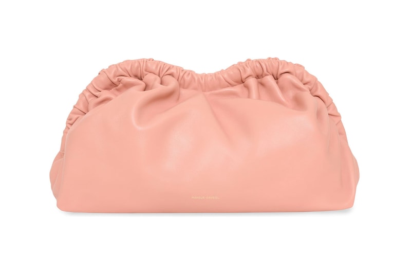 mansur gavriel coral cloud clutch pastel pink bags purses