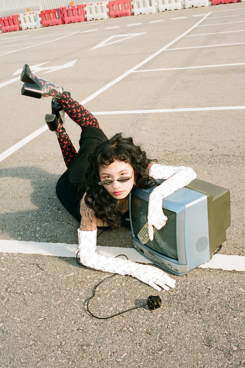 Marine Serre Fall/Winter 19 Collection Editorial HBX HBXWM Shop Moon Print Catsuit Headband Graphic Range Styling