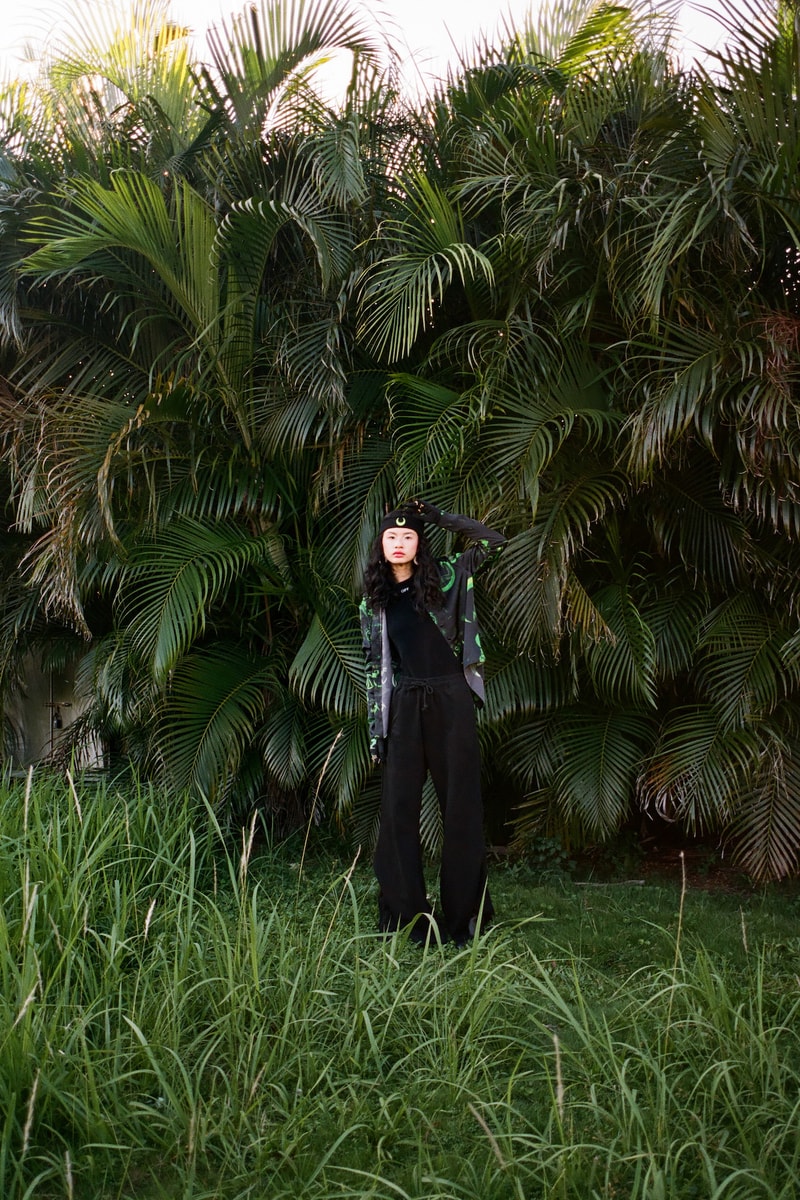 Marine Serre Fall/Winter 19 Collection Editorial HBX HBXWM Shop Moon Print Catsuit Headband Graphic Range Styling