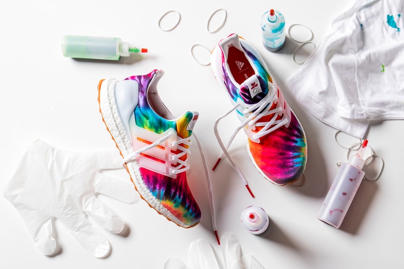 adidas consortium nice kicks ultraboost tie-dye sneakers woodstock hippie 60s music festival