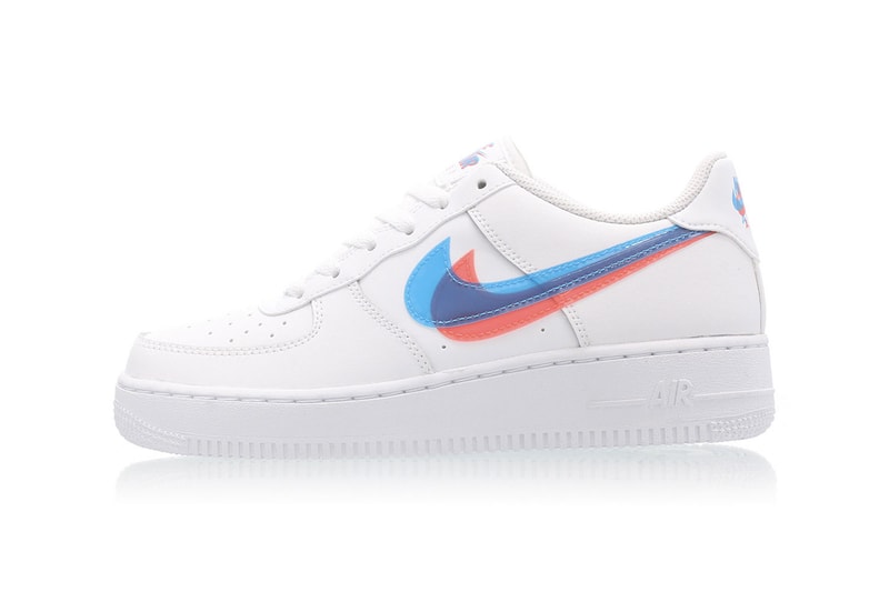 nike air force 1 3d womens sneakers grade school exclusive af1 crimson blue
