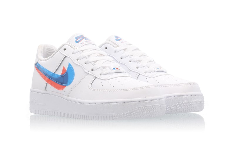 nike air force 1 3d womens sneakers grade school exclusive af1 crimson blue