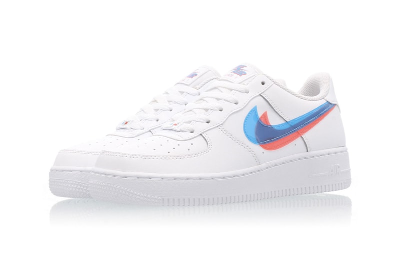 nike air force 1 3d womens sneakers grade school exclusive af1 crimson blue